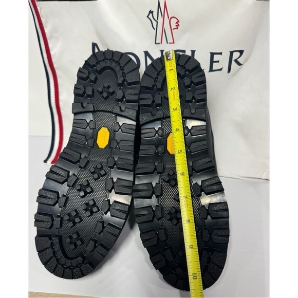 Moncler Peka Trek Leather Shearling Hiking Combat Boots Booties Size 7 New - Picture 12 of 14